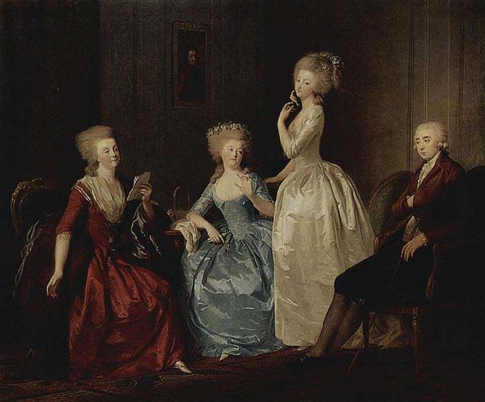 TISCHBEIN, Johann Heinrich Wilhelm Portrat der Grafin Saltykowa und ihrer Familie France oil painting art
